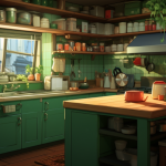 夢の中の緑のキッチン：家庭生活の変化を占う